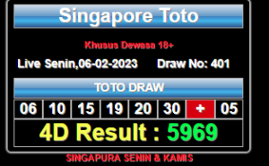 LIVE DRAW SINGAPORE (SGP)